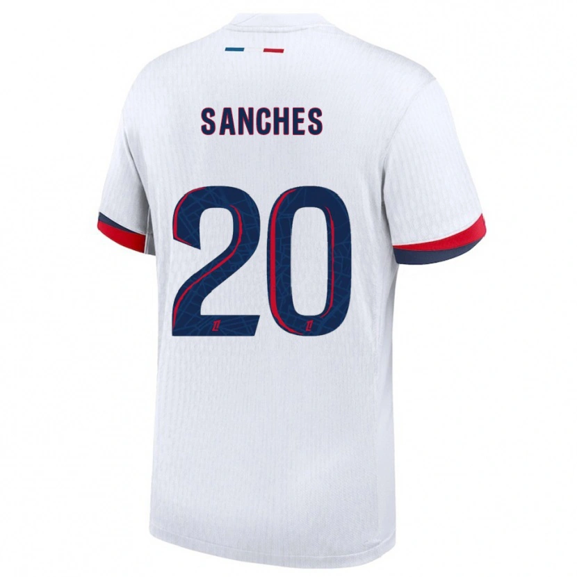 Danxen Enfant Maillot Cédric Sanches #20 Blanc Rouge Tenues Extérieur 2025/26 T-Shirt
