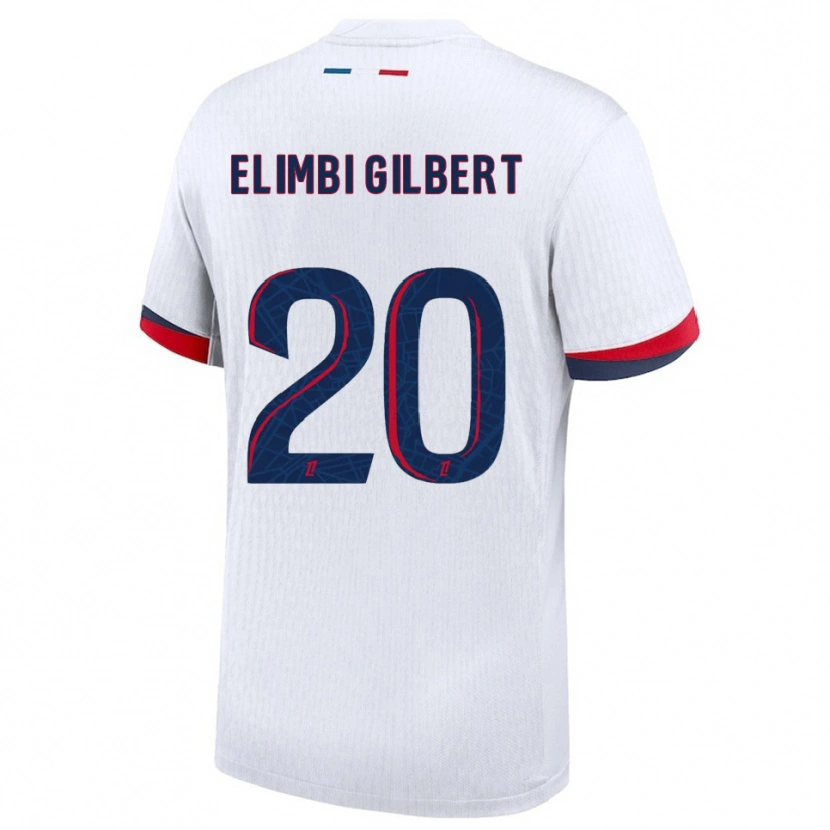 Danxen Enfant Maillot Tara Elimbi Gilbert #20 Blanc Rouge Tenues Extérieur 2025/26 T-Shirt