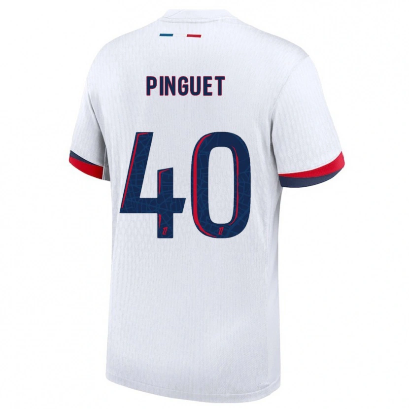Danxen Enfant Maillot Alice Pinguet #40 Blanc Rouge Tenues Extérieur 2025/26 T-Shirt