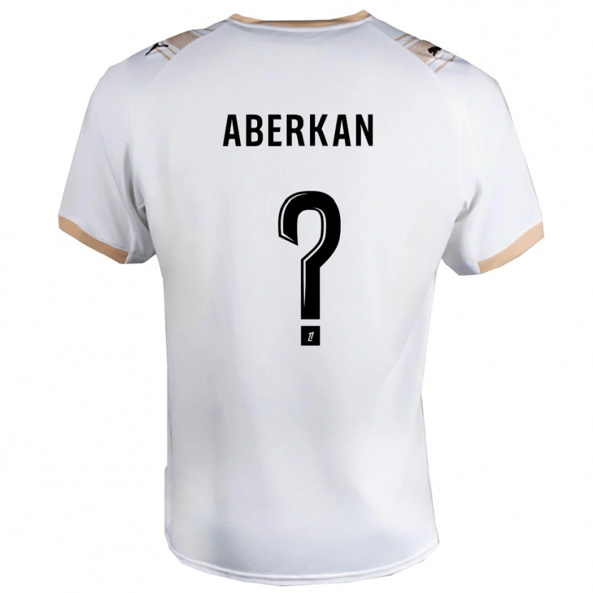Danxen Enfant Maillot Yassine Aberkan #0 Blanc Noir Tenues Extérieur 2025/26 T-Shirt