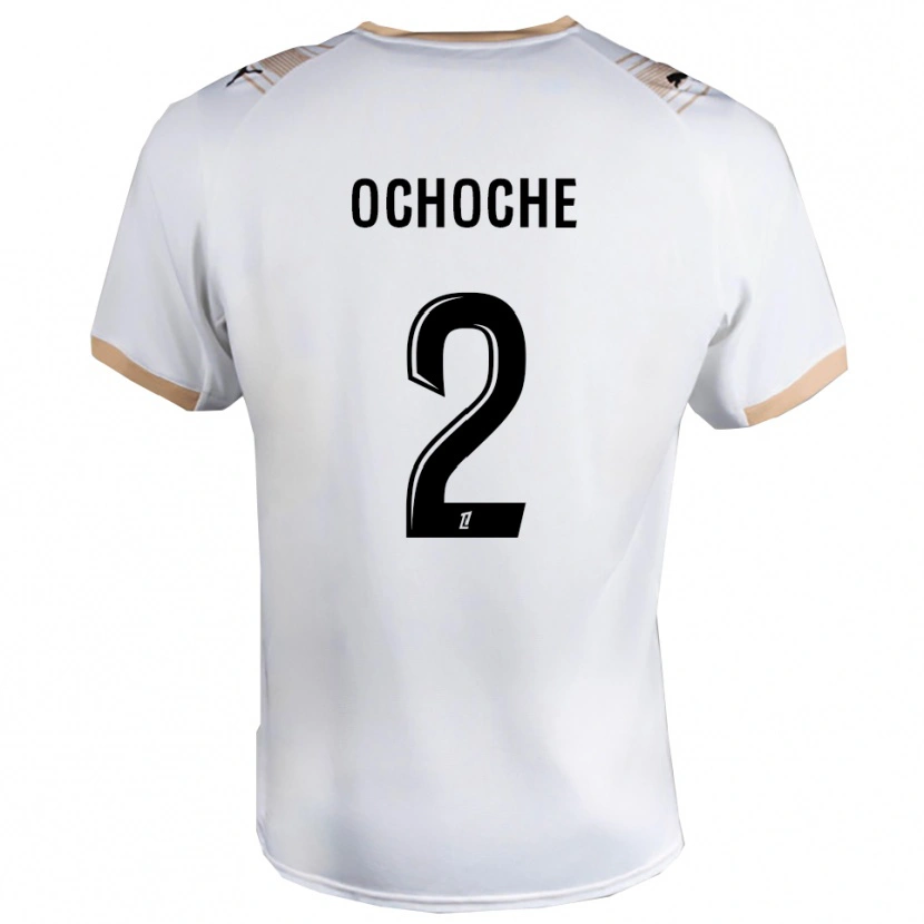 Danxen Enfant Maillot Amos Ochoche #2 Blanc Noir Tenues Extérieur 2025/26 T-Shirt