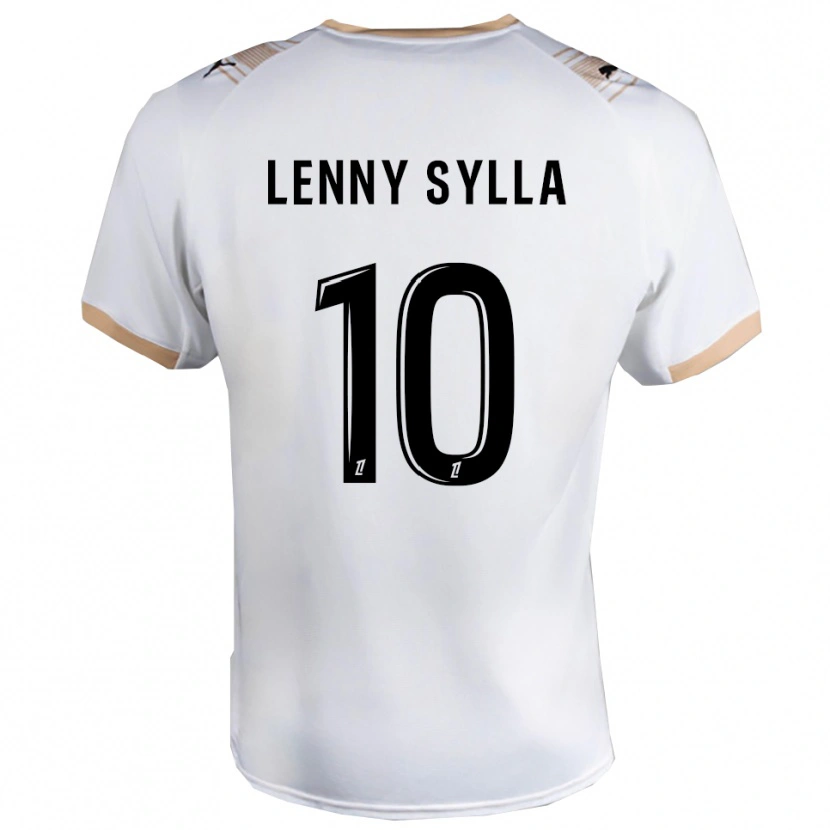 Danxen Enfant Maillot Lenny Sylla #10 Blanc Noir Tenues Extérieur 2025/26 T-Shirt