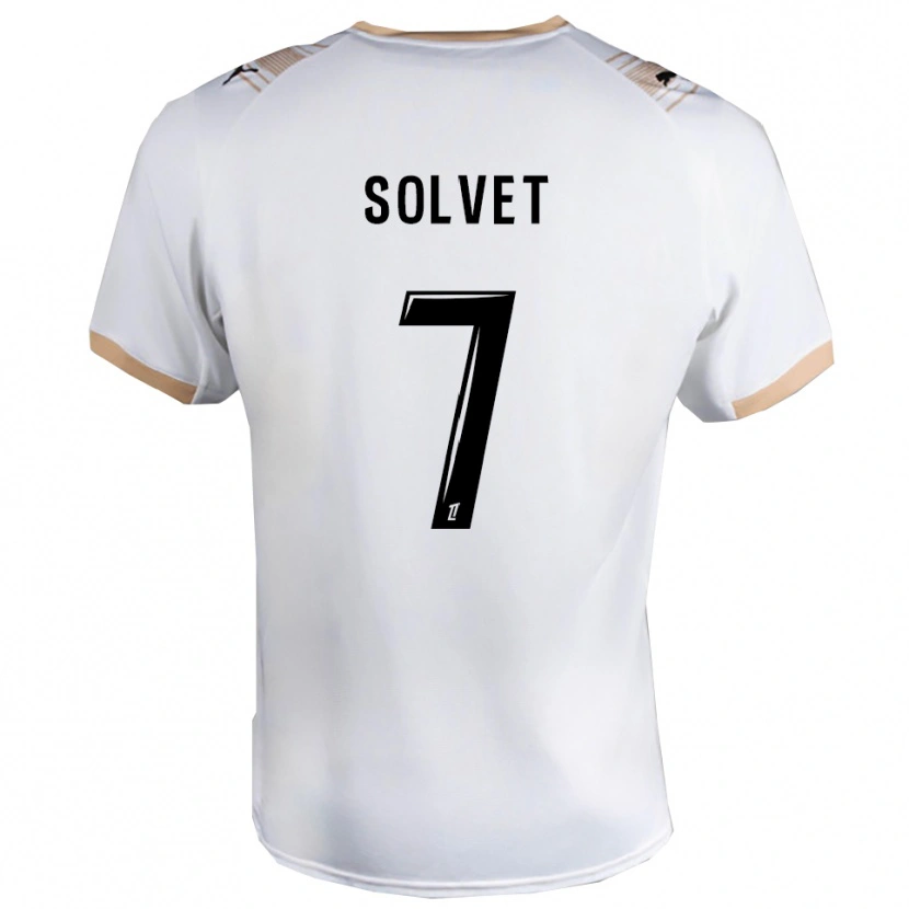 Danxen Enfant Maillot Anddrys Solvet #7 Blanc Noir Tenues Extérieur 2025/26 T-Shirt