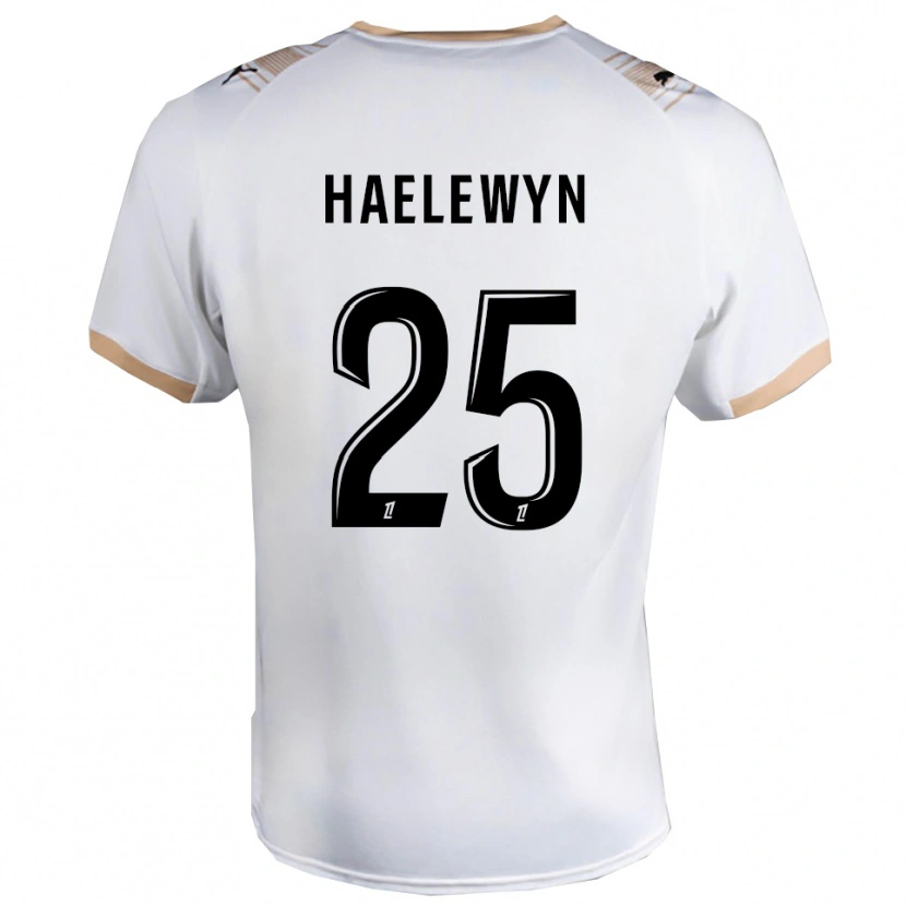 Danxen Enfant Maillot Marion Haelewyn #25 Blanc Noir Tenues Extérieur 2025/26 T-Shirt