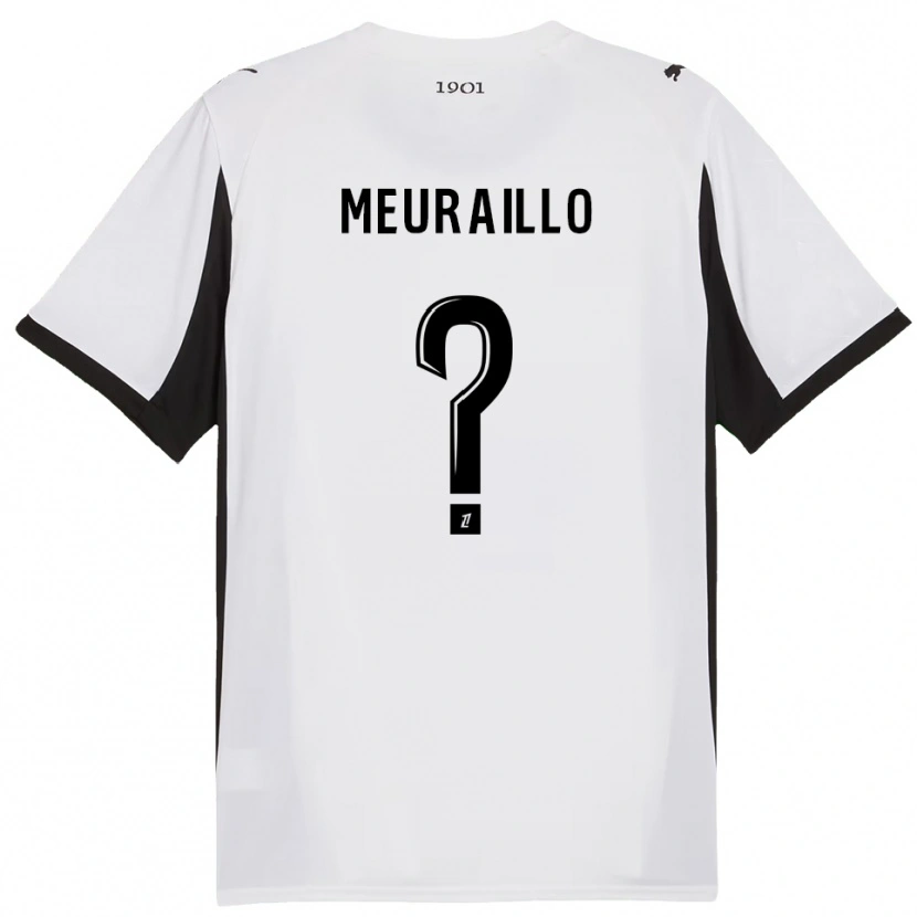 Danxen Enfant Maillot Thâo Mouapa Mwa Meuraillo #0 Blanc Noir Tenues Extérieur 2025/26 T-Shirt