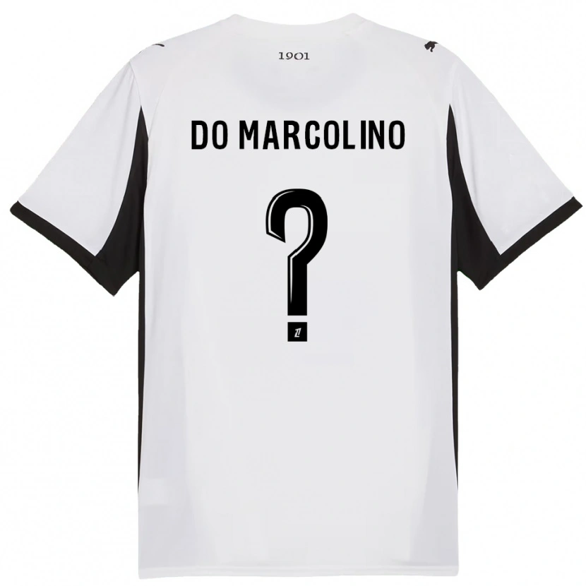 Danxen Enfant Maillot Arsène Do Marcolino #0 Blanc Noir Tenues Extérieur 2025/26 T-Shirt