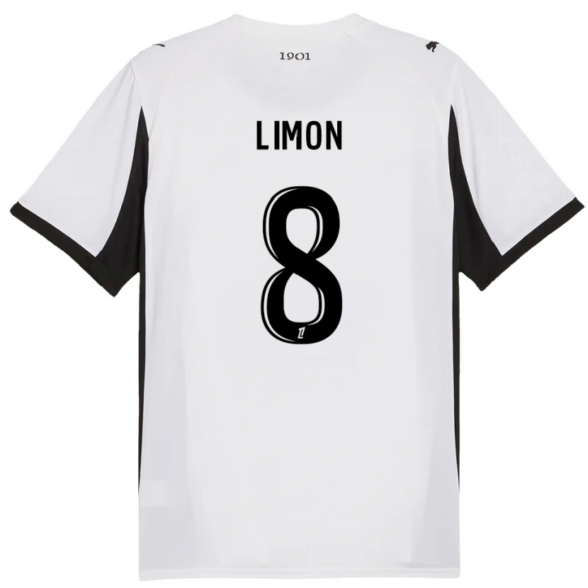 Danxen Enfant Maillot Paolo Limon #8 Blanc Noir Tenues Extérieur 2025/26 T-Shirt