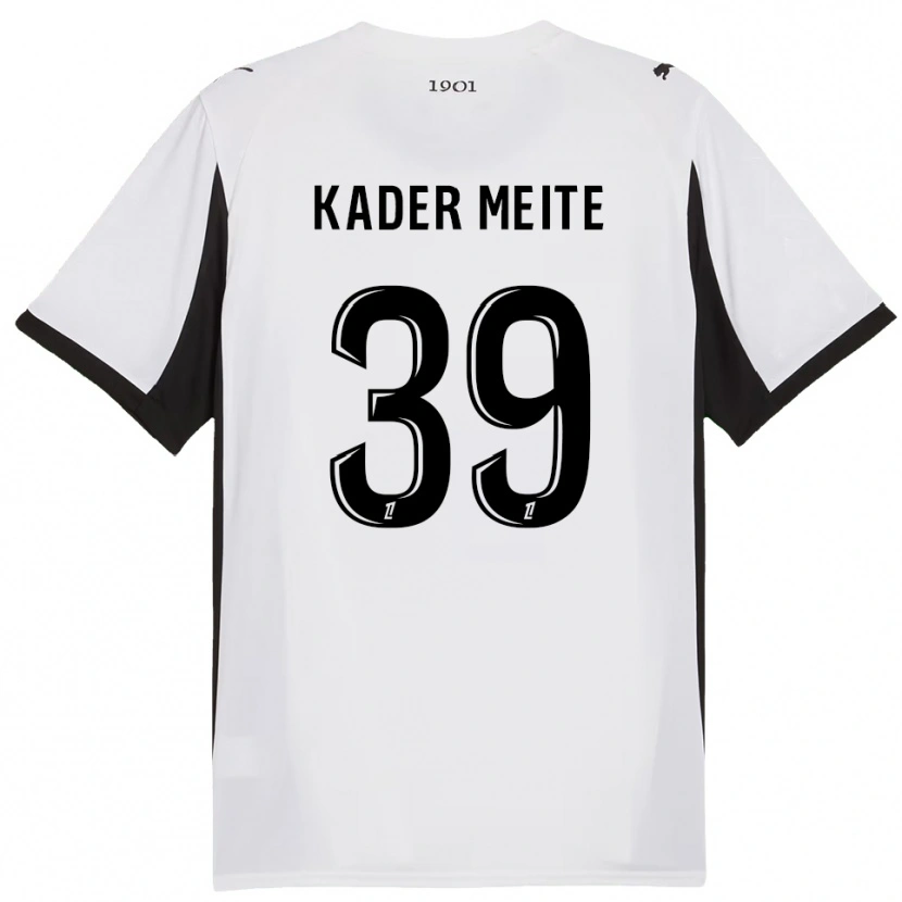 Danxen Enfant Maillot Mohamed Kader Meïté #39 Blanc Noir Tenues Extérieur 2025/26 T-Shirt