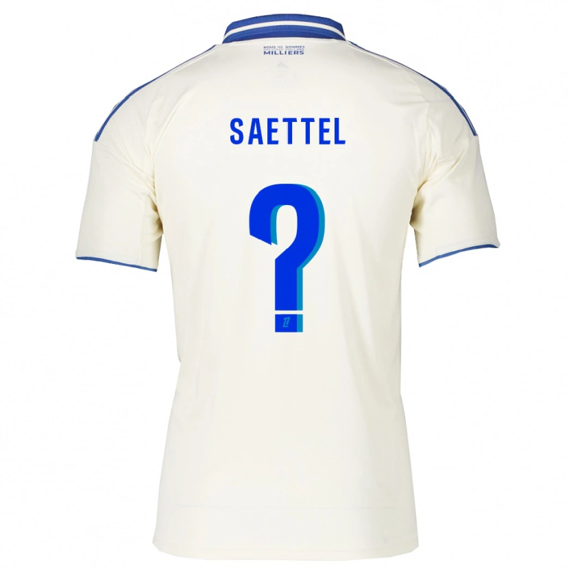 Danxen Enfant Maillot Tom Saettel #0 Champagne Bleu Tenues Extérieur 2025/26 T-Shirt