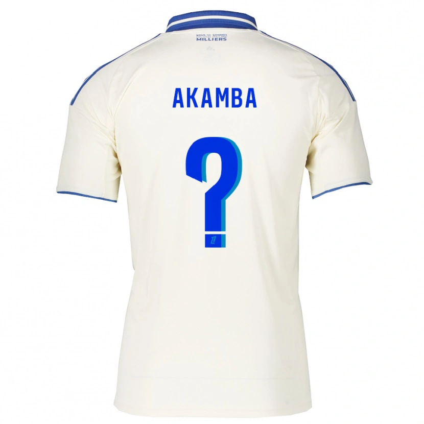Danxen Enfant Maillot Fred Akamba #0 Champagne Bleu Tenues Extérieur 2025/26 T-Shirt