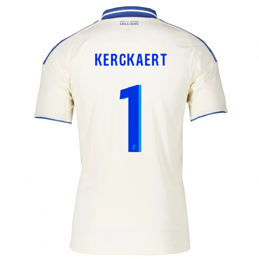 Danxen Enfant Maillot Gabriel Kerckaert #1 Champagne Bleu Tenues Extérieur 2025/26 T-Shirt