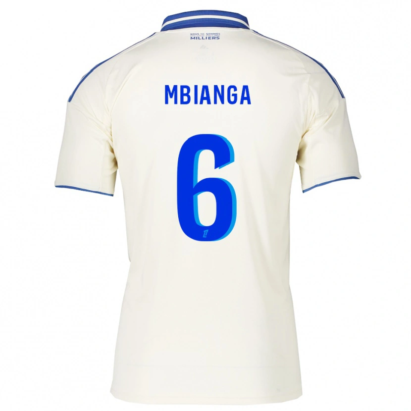 Danxen Enfant Maillot Yvan Mbianga #6 Champagne Bleu Tenues Extérieur 2025/26 T-Shirt