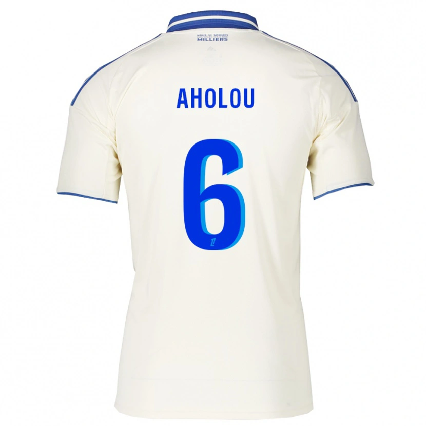 Danxen Enfant Maillot Jean-Eudes Aholou #6 Champagne Bleu Tenues Extérieur 2025/26 T-Shirt