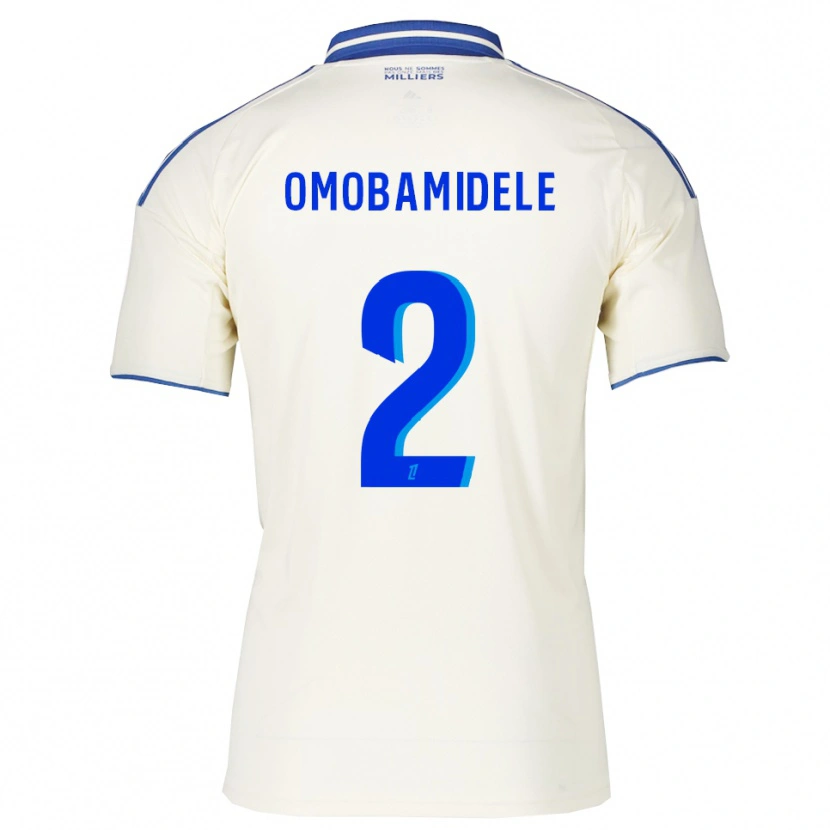 Danxen Enfant Maillot Andrew Omobamidele #2 Champagne Bleu Tenues Extérieur 2025/26 T-Shirt