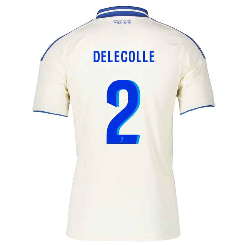 Danxen Enfant Maillot Timéo Delecolle #2 Champagne Bleu Tenues Extérieur 2025/26 T-Shirt