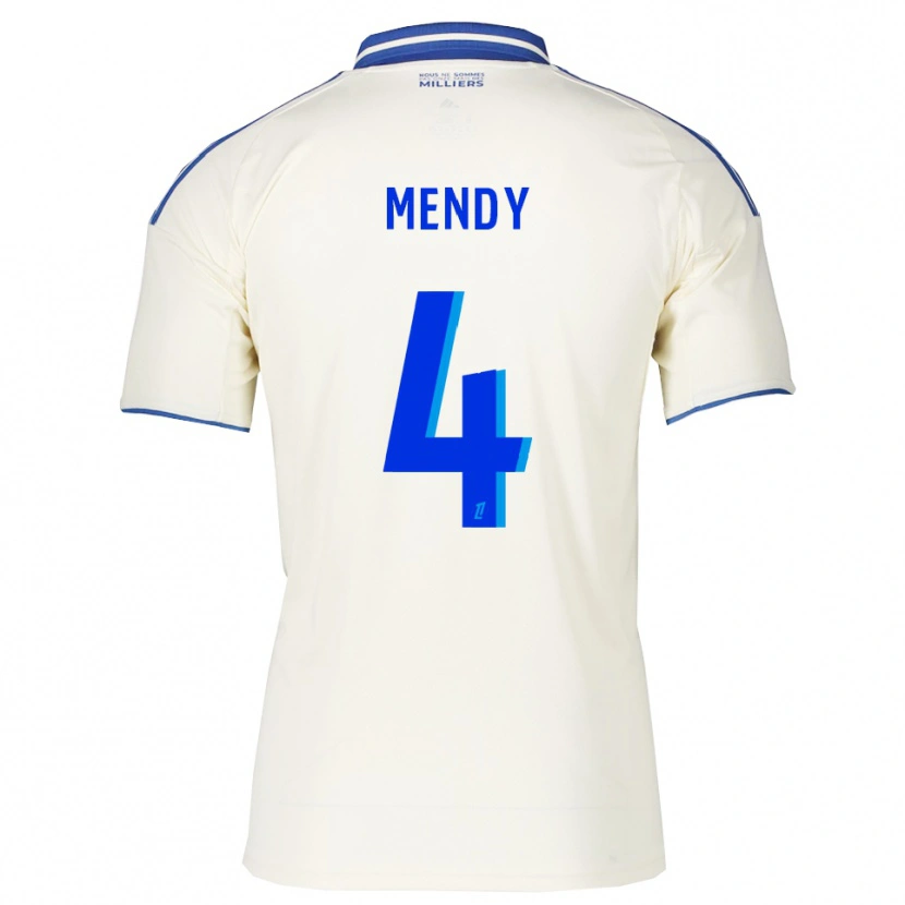 Danxen Enfant Maillot François Mendy #4 Champagne Bleu Tenues Extérieur 2025/26 T-Shirt