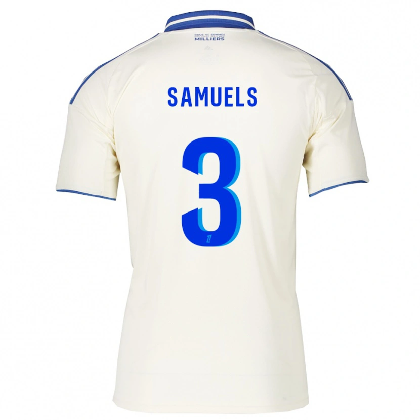 Danxen Enfant Maillot Ishé Samuels-Smith #3 Champagne Bleu Tenues Extérieur 2025/26 T-Shirt