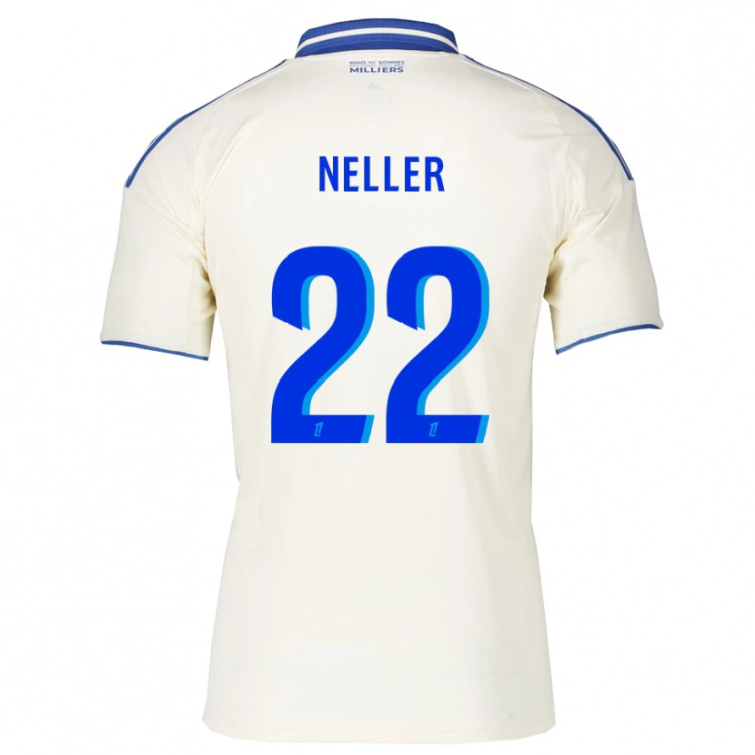 Danxen Enfant Maillot Chloé Neller #22 Champagne Bleu Tenues Extérieur 2025/26 T-Shirt