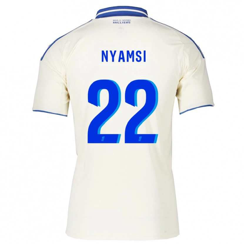 Danxen Enfant Maillot Gerzino Nyamsi #22 Champagne Bleu Tenues Extérieur 2025/26 T-Shirt