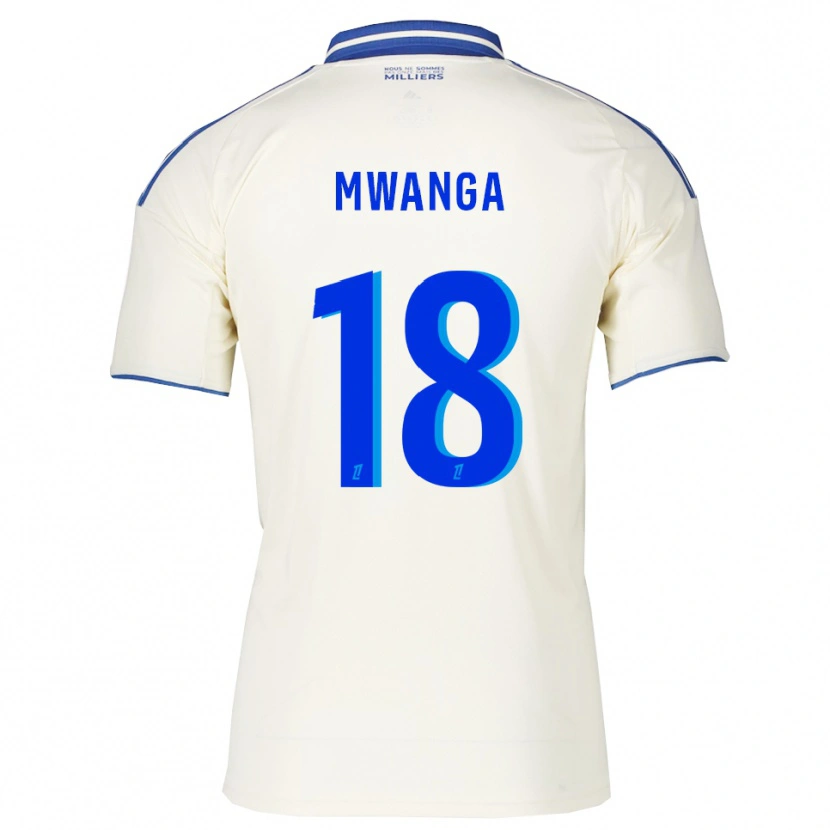 Danxen Enfant Maillot Junior Mwanga #18 Champagne Bleu Tenues Extérieur 2025/26 T-Shirt