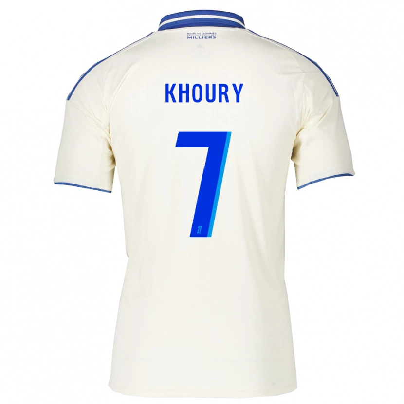 Danxen Enfant Maillot Pilar Khoury #7 Champagne Bleu Tenues Extérieur 2025/26 T-Shirt