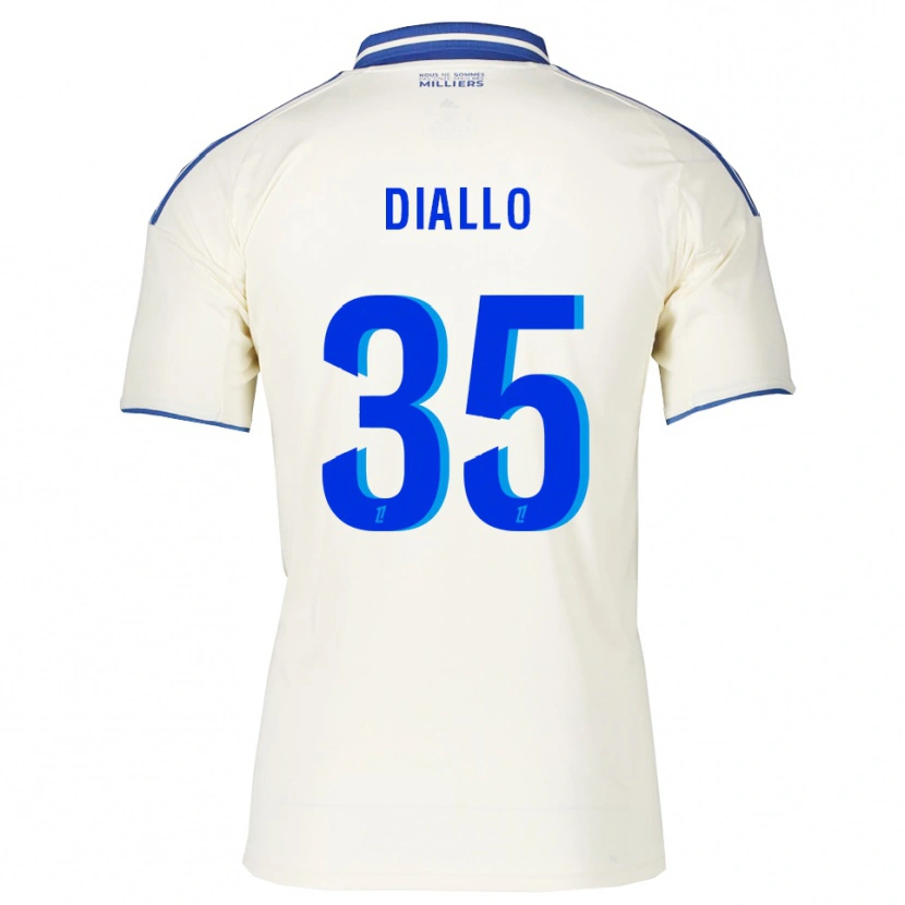 Danxen Enfant Maillot Tidiane Diallo #35 Champagne Bleu Tenues Extérieur 2025/26 T-Shirt