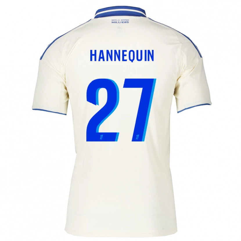 Danxen Enfant Maillot Laurine Hannequin #27 Champagne Bleu Tenues Extérieur 2025/26 T-Shirt