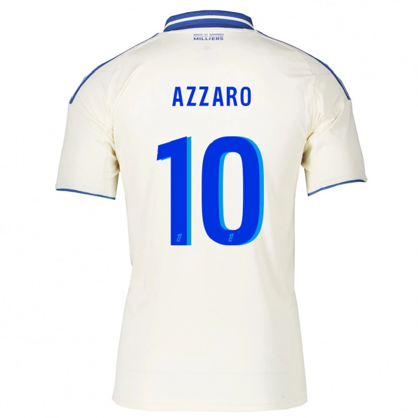 Danxen Enfant Maillot Lorena Azzaro #10 Champagne Bleu Tenues Extérieur 2025/26 T-Shirt