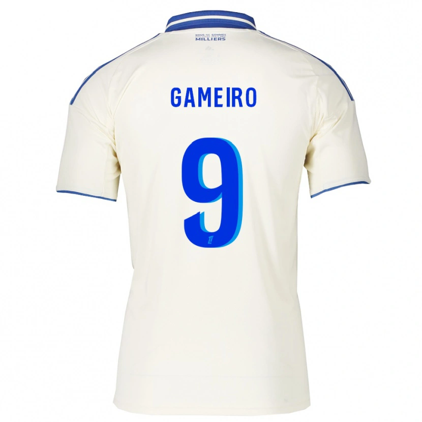 Danxen Enfant Maillot Kévin Gameiro #9 Champagne Bleu Tenues Extérieur 2025/26 T-Shirt
