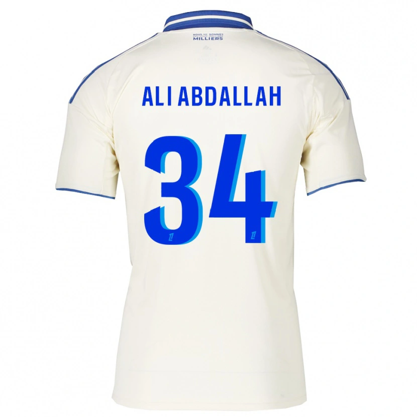 Danxen Enfant Maillot Aboubacar Ali Abdallah #34 Champagne Bleu Tenues Extérieur 2025/26 T-Shirt