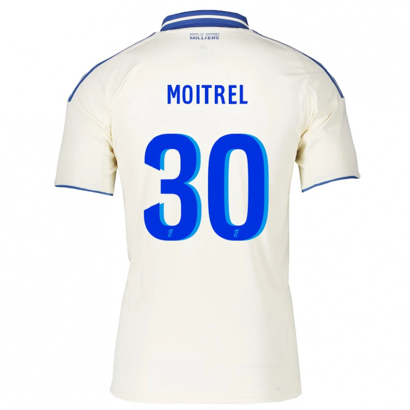 Danxen Enfant Maillot Pauline Moitrel #30 Champagne Bleu Tenues Extérieur 2025/26 T-Shirt
