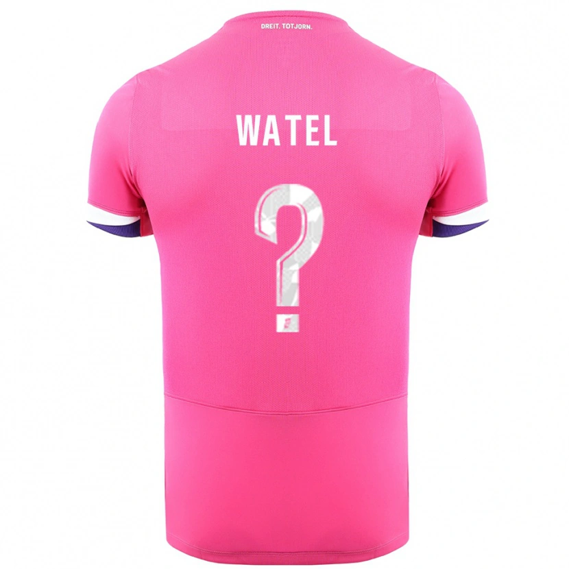 Danxen Enfant Maillot Kylian Watel #0 Rose Blanc Tenues Extérieur 2025/26 T-Shirt