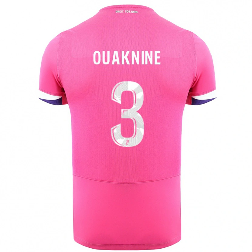 Danxen Enfant Maillot Jules Ouaknine #3 Rose Blanc Tenues Extérieur 2025/26 T-Shirt