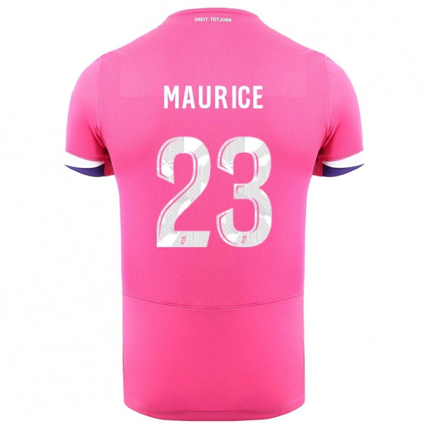 Danxen Enfant Maillot Sandra Maurice #23 Rose Blanc Tenues Extérieur 2025/26 T-Shirt