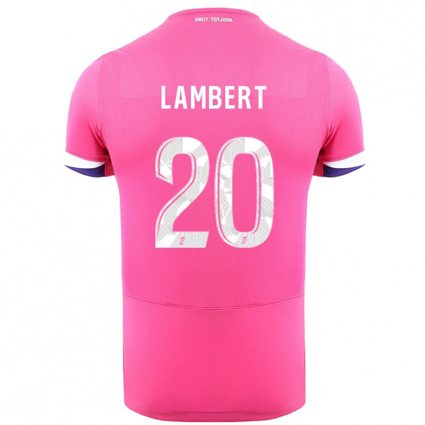 Danxen Enfant Maillot Sarah Lambert #20 Rose Blanc Tenues Extérieur 2025/26 T-Shirt