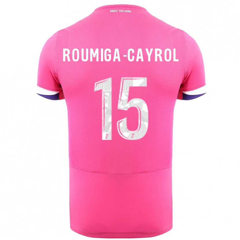 Danxen Enfant Maillot Sonia Roumiga-Cayrol #15 Rose Blanc Tenues Extérieur 2025/26 T-Shirt