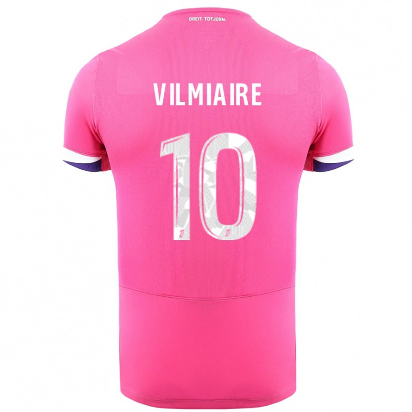 Danxen Enfant Maillot Kelly Vilmiaire #10 Rose Blanc Tenues Extérieur 2025/26 T-Shirt