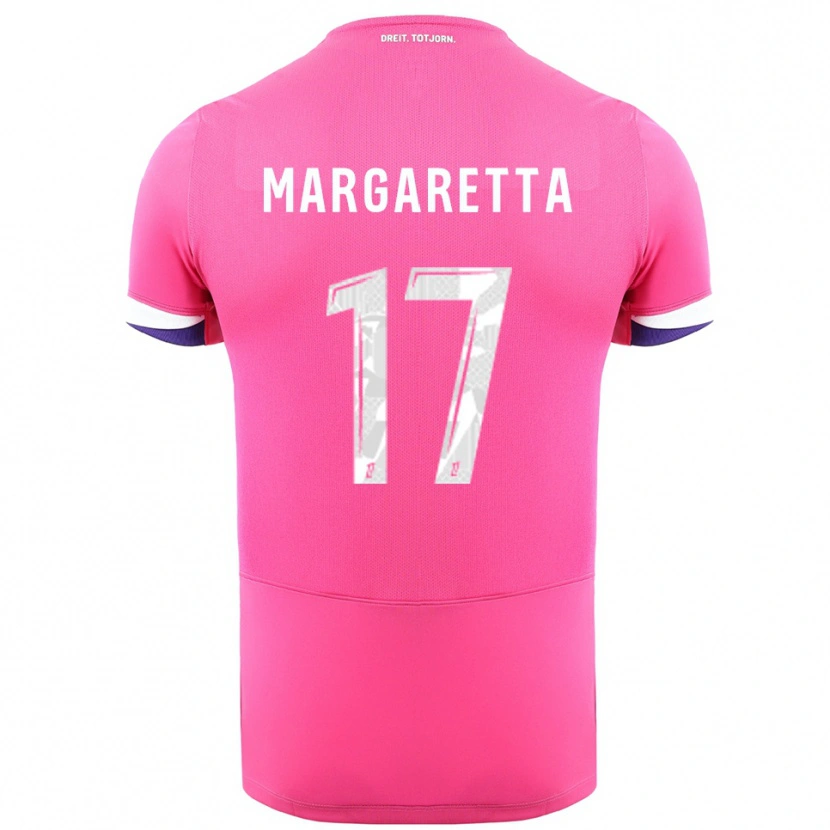 Danxen Enfant Maillot Jessica Margaretta #17 Rose Blanc Tenues Extérieur 2025/26 T-Shirt