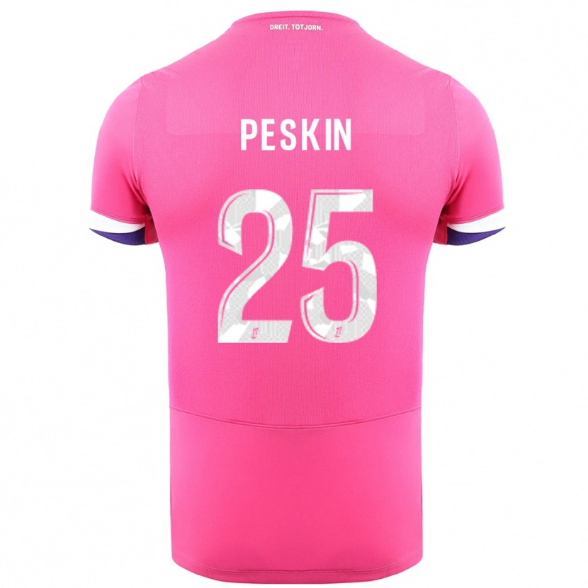 Danxen Enfant Maillot Kelso Peskin #25 Rose Blanc Tenues Extérieur 2025/26 T-Shirt