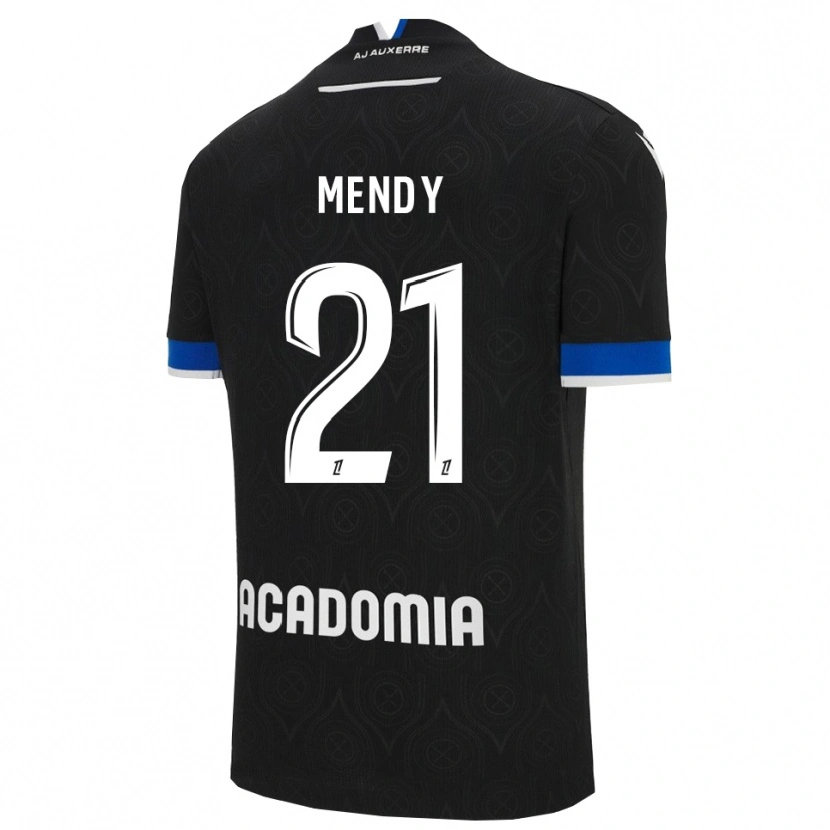 Danxen Enfant Maillot Tony Mendy #21 Noir Blanc Tenues Extérieur 2025/26 T-Shirt