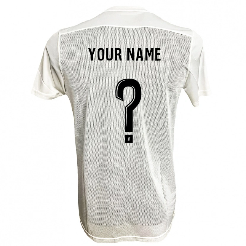 Danxen Enfant Maillot Votre Nom #0 Noir Blanc Tenues Extérieur 2025/26 T-Shirt