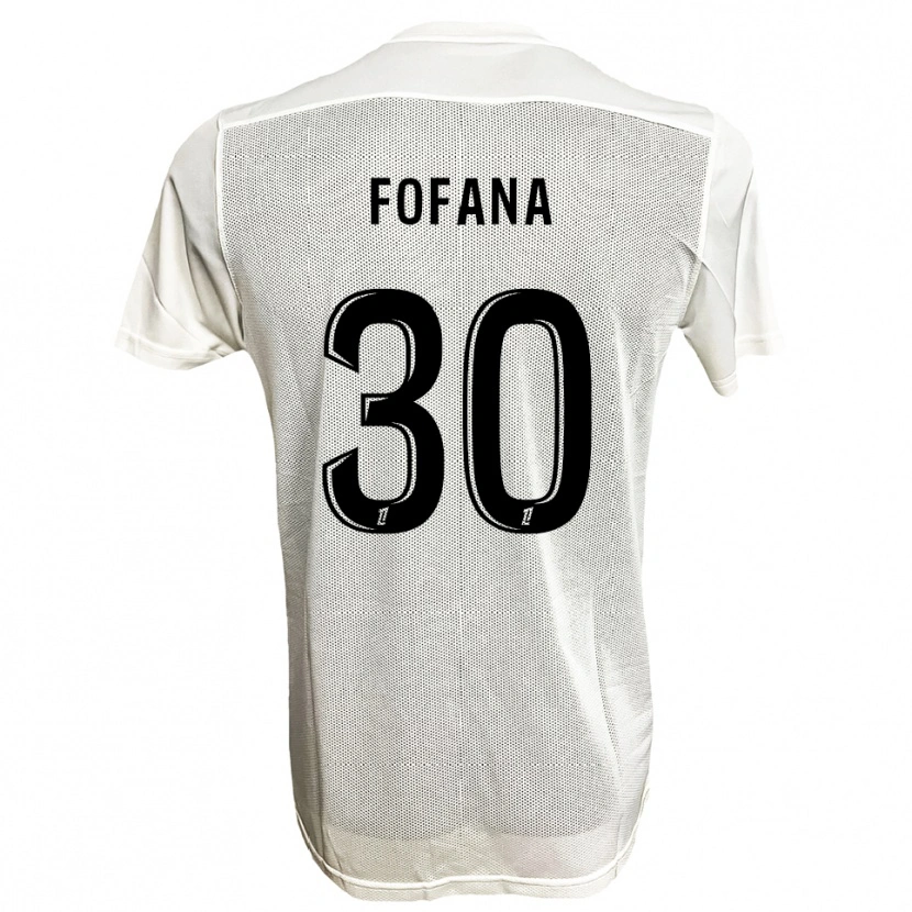 Danxen Enfant Maillot Yahia Fofana #30 Noir Blanc Tenues Extérieur 2025/26 T-Shirt