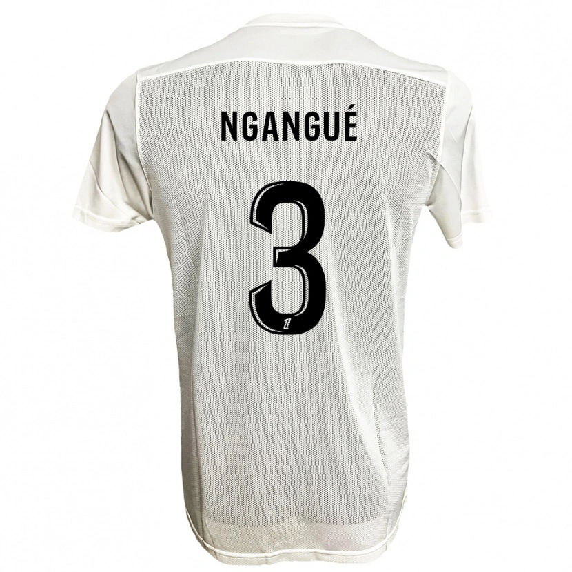 Danxen Enfant Maillot Maurice Ngangué #3 Noir Blanc Tenues Extérieur 2025/26 T-Shirt