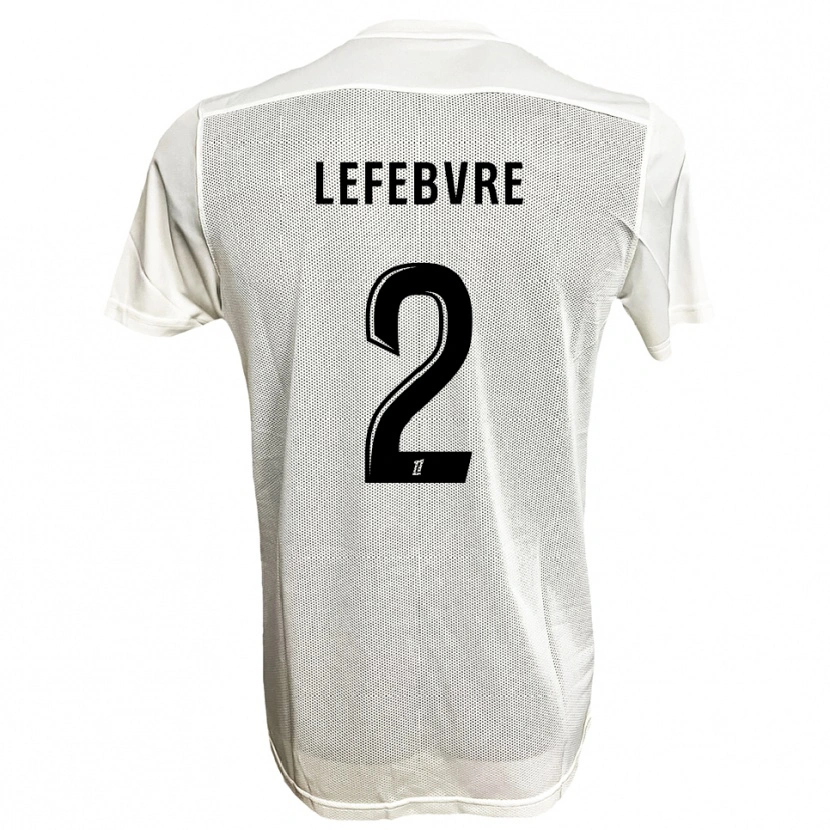 Danxen Enfant Maillot Théo Lefebvre #2 Noir Blanc Tenues Extérieur 2025/26 T-Shirt