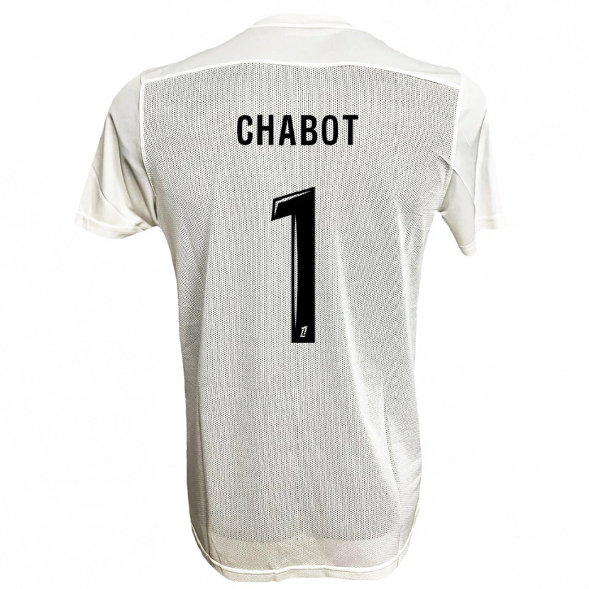Danxen Enfant Maillot Max-Edgar Chabot #1 Noir Blanc Tenues Extérieur 2025/26 T-Shirt