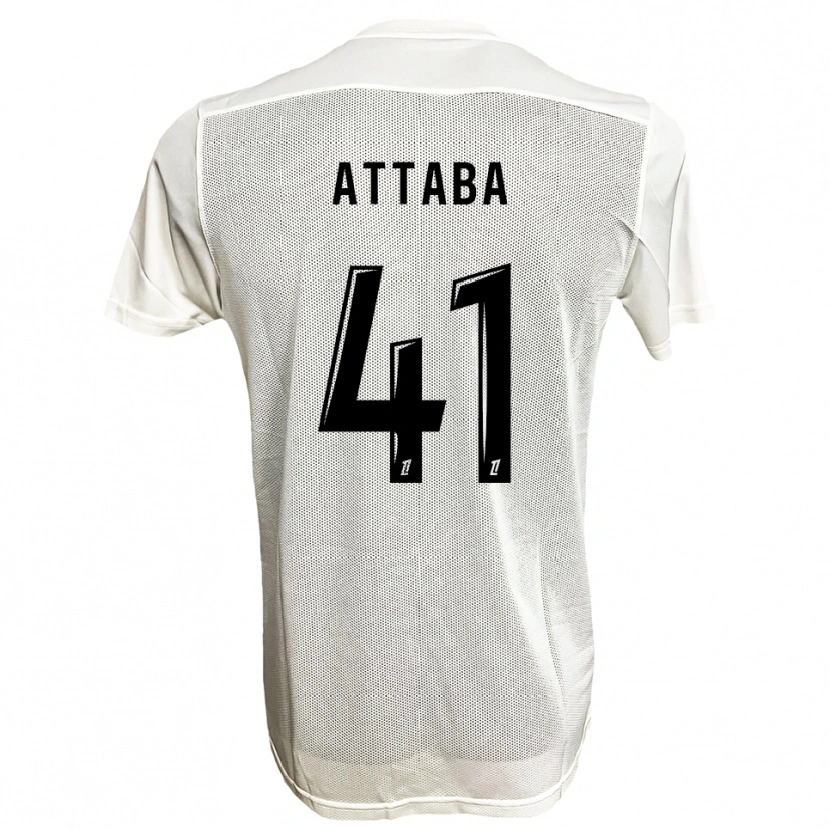 Danxen Enfant Maillot Sofian Attaba #41 Noir Blanc Tenues Extérieur 2025/26 T-Shirt