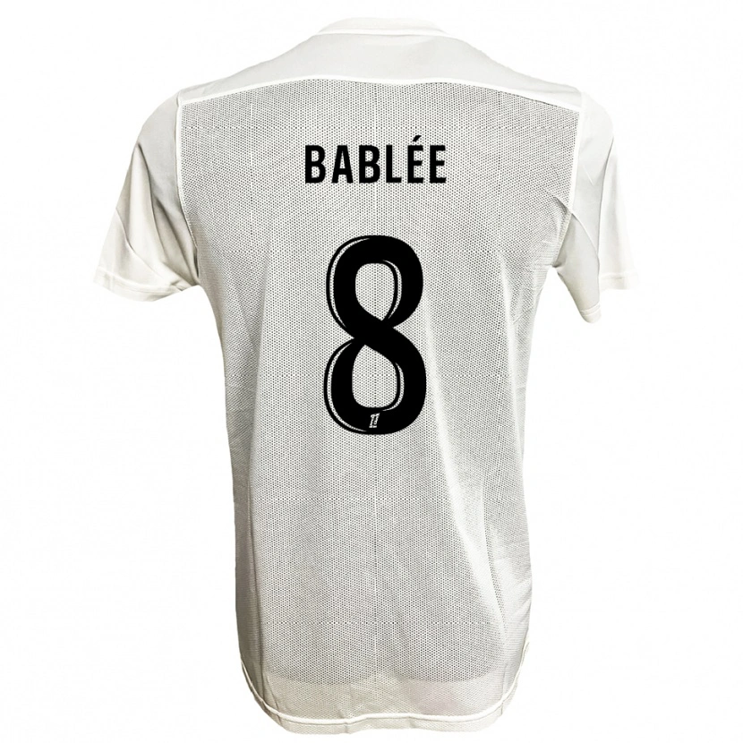 Danxen Enfant Maillot Alix Bablée #8 Noir Blanc Tenues Extérieur 2025/26 T-Shirt