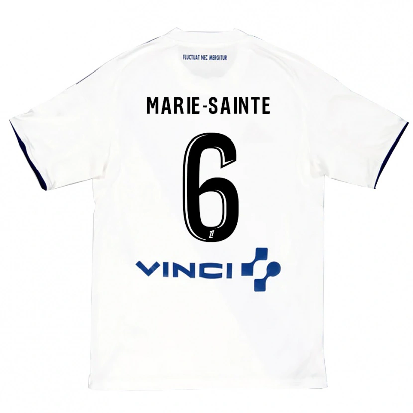 Danxen Enfant Maillot Andrew Marie-Sainte #6 Blanc Bleu Tenues Extérieur 2025/26 T-Shirt