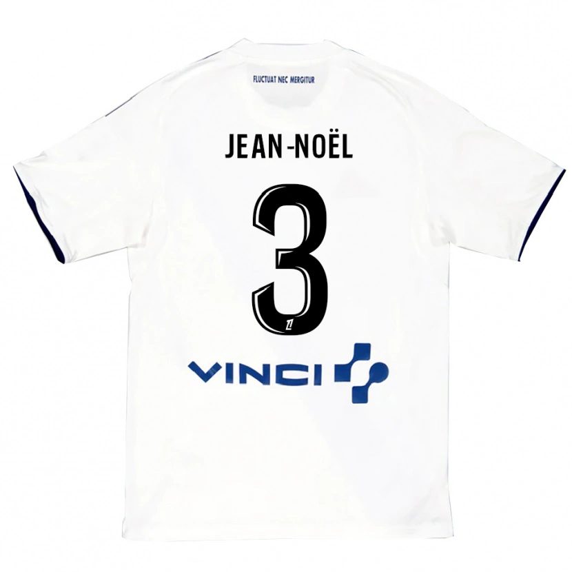 Danxen Enfant Maillot Jahly Jean-Noël #3 Blanc Bleu Tenues Extérieur 2025/26 T-Shirt