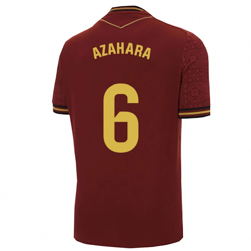 Danxen Enfant Maillot Azahara #6 Bourgogne Or Tenues Extérieur 2025/26 T-Shirt
